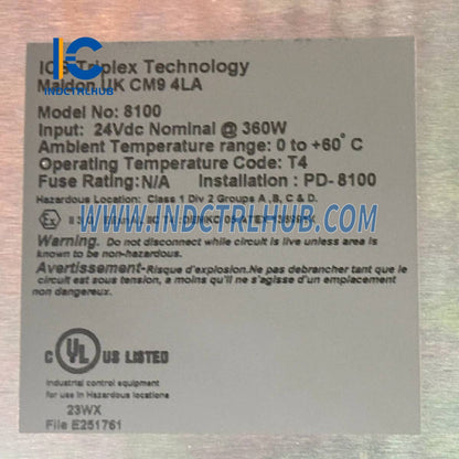 Khung điều khiển TMR đáng tin cậy ICS Triplex T8100