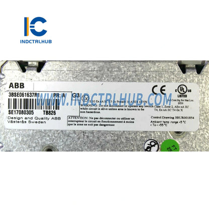 ABB 3BSE061637R1 TB826 Optical Media Converter - New Back Label and Serial Number