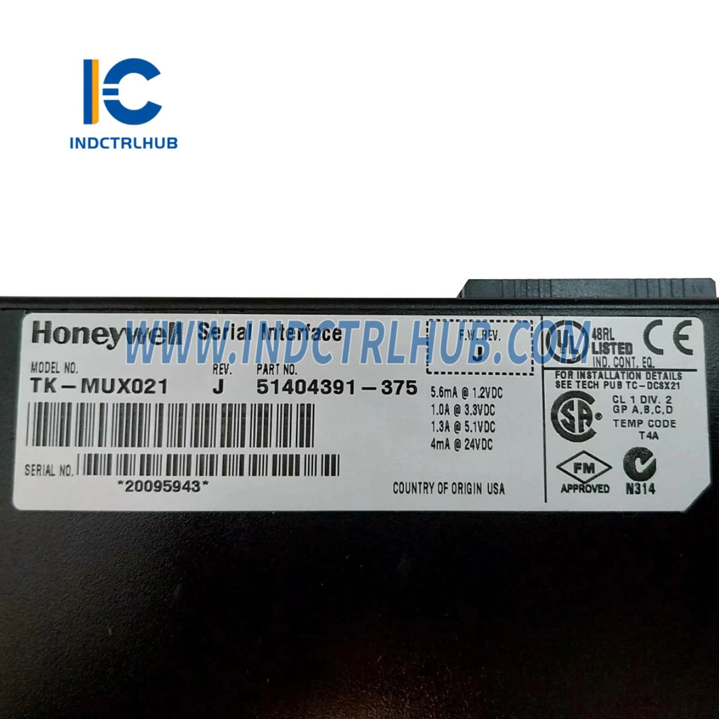 מודול ממשק סידורי Honeywell TK-MUX021 51404391-375
