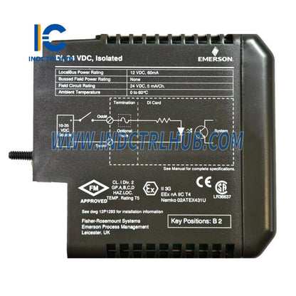 Emerson VE4001S2T1B1 DeltaV Giriş/Çıkış Sonlandırma Bloğu 8 Kanallı 24V DC