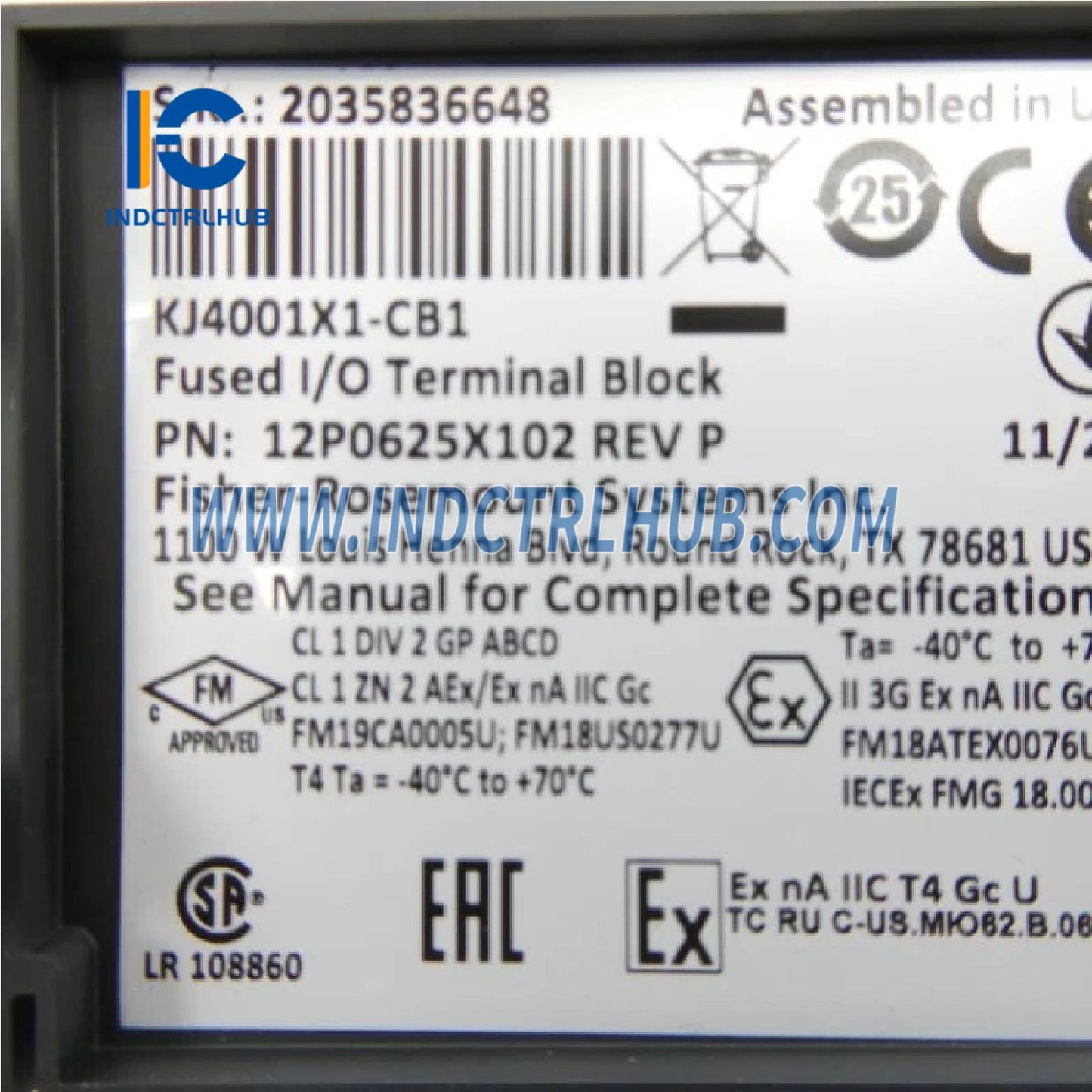 Emerson VE4003S2B2 KJ3222X1-BA1+KJ4001X1-CB1 Analog Input Module