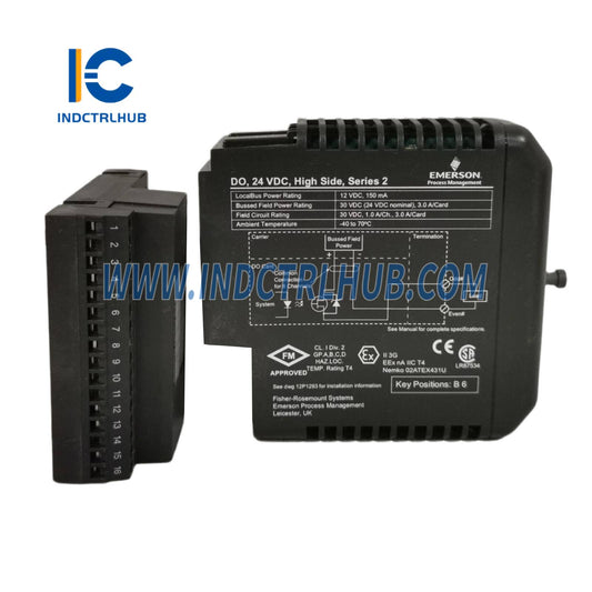 Emerson VE4032S1T2B1 KJ3202X1-BA1 Digitálny výstupný (DO) modul – prepínanie na vysokej strane