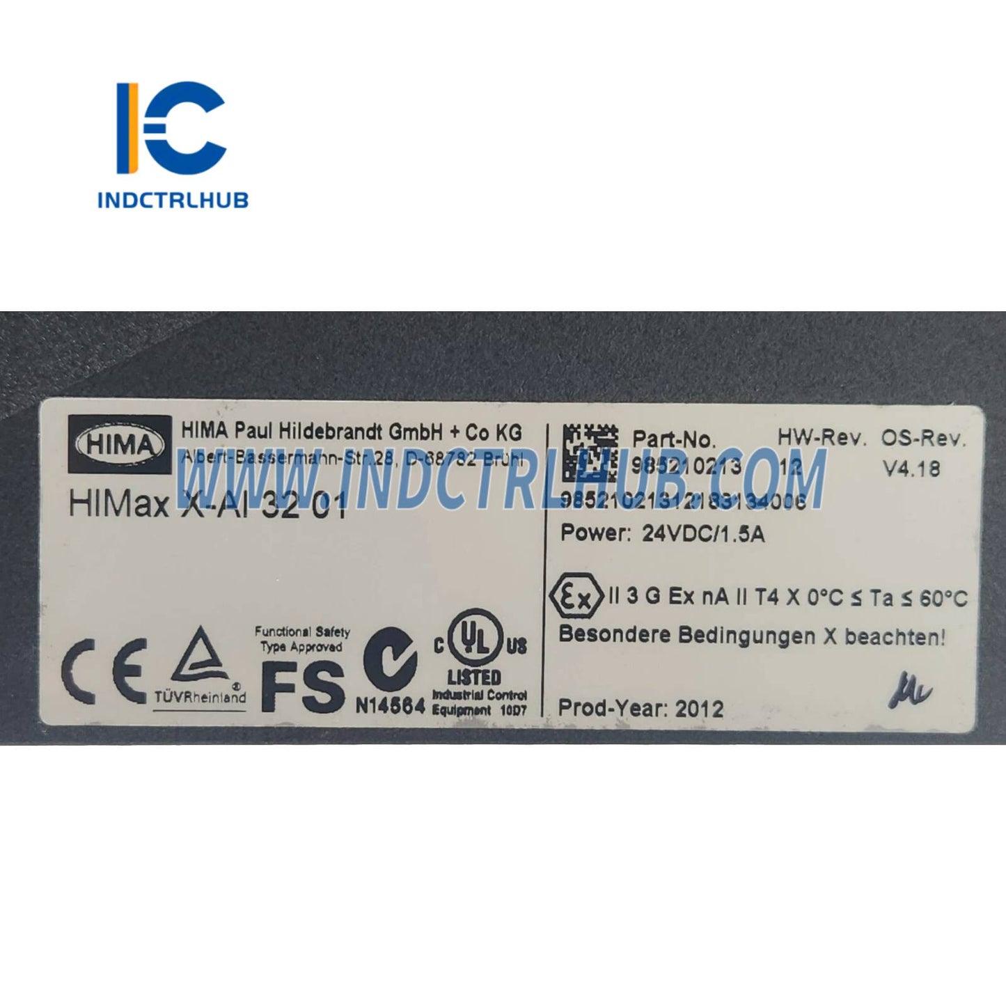 Module d'entrée analogique HIMA X-AI 32 01A