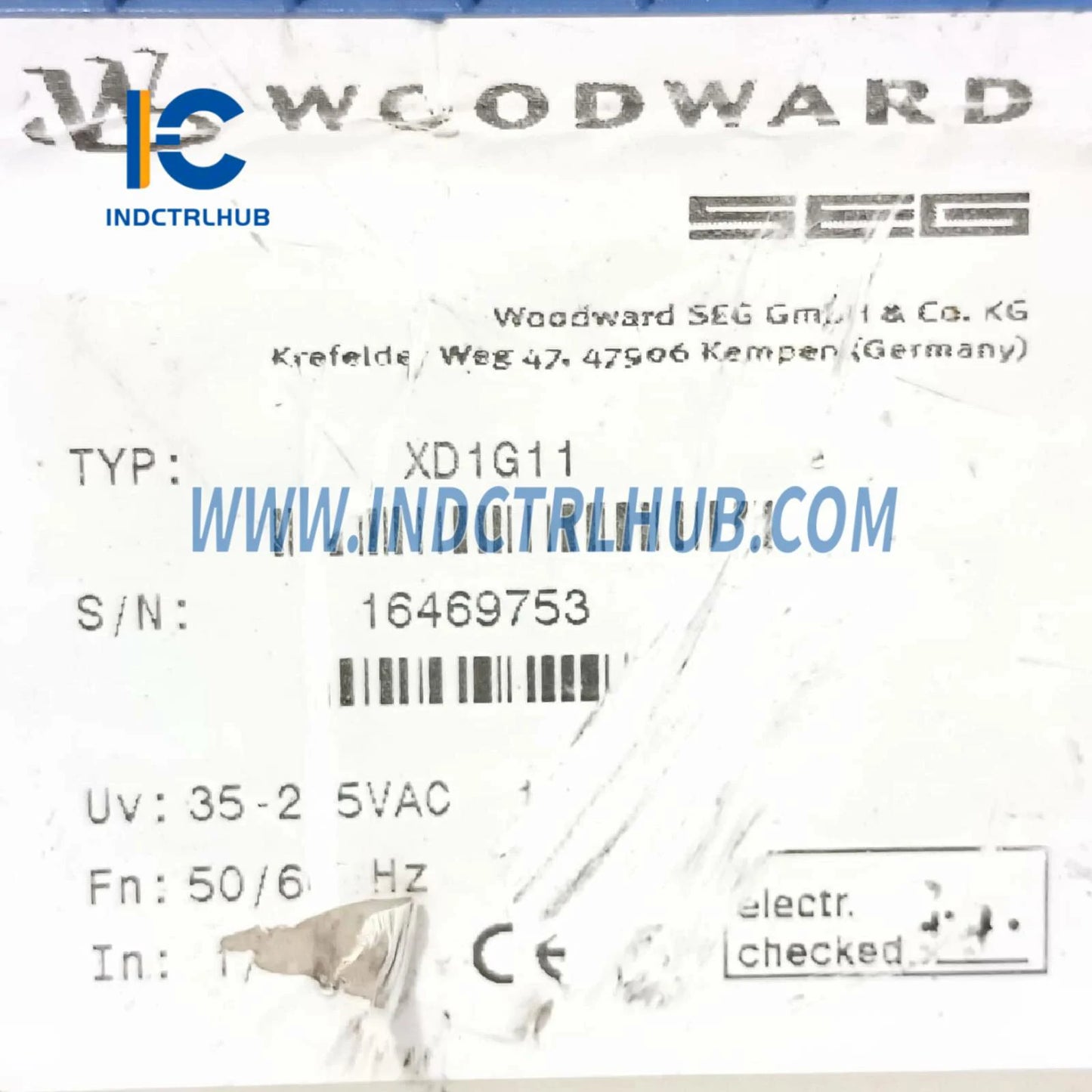 Woodward XD1G11 Generator Differential Protection Relay