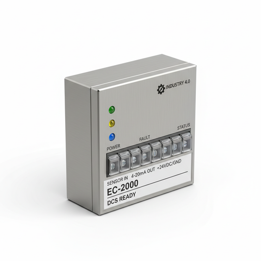 Emerson EPRO CON021/913-040 Eddy Current Signal Converter - Industrial DCS vibration monitoring module with dual-channel processing